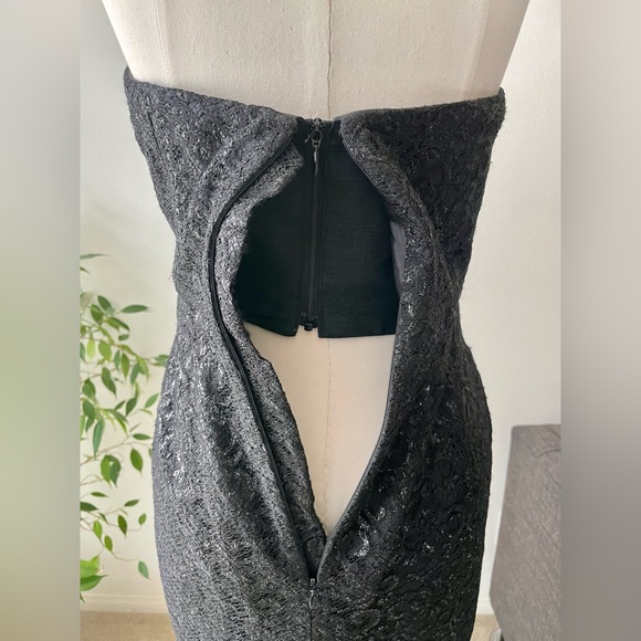 J.Crew Black lace strapless dress. Pre-owned size 12 - Picture 3 of 16